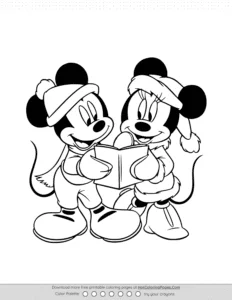 Mickey And Minnie Mouse Coloring Page Coloring Page
