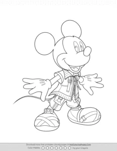 Mickey Mouse Cartoon Coloring Page Coloring Page