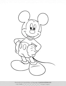 Mickey Mouse Coloring Page Coloring Page