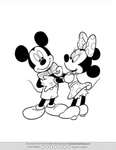 Mickey Mouse Tidy Up Coloring Page Coloring Page