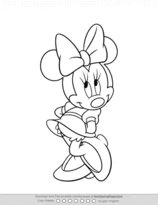 Minnie Mouse Coloring Page Coloring Page