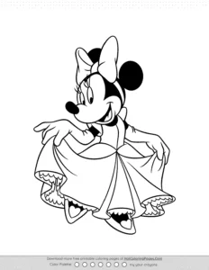 Minnie The Princess Coloring Page Coloring Page