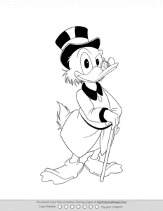 Uncle Scrooge Coloring Page Coloring Page