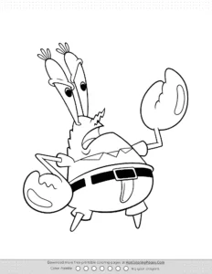 Angry Mr Krabs Coloring Page Coloring Page