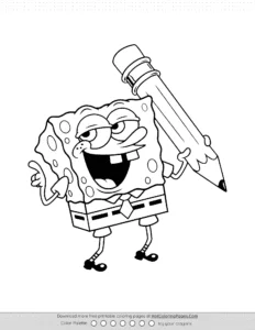 Free Printable Spongebob Coloring Pages Coloring Page