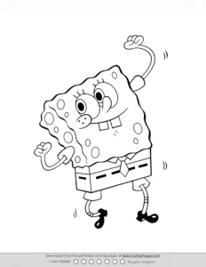Free Spongebob Pdf Coloring Sheet Coloring Page