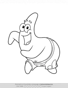 Patrick Dancing Coloring Page Coloring Page