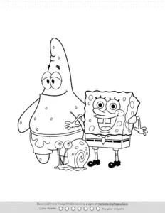 Patrick Garry Spongebob Coloring Page Coloring Page