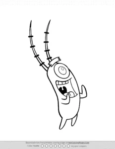 Plankton From Spongebob Coloring Page Coloring Page