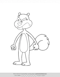 Printable Sandy Cheeks Coloring Pages Coloring Page