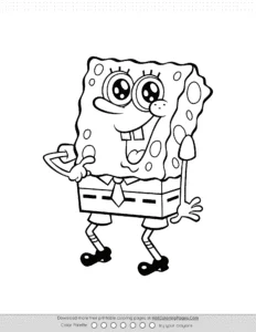 Printable Spongebob Coloring Page Coloring Page