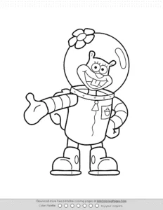 Sandy Cheeks Coloring Pages Coloring Page