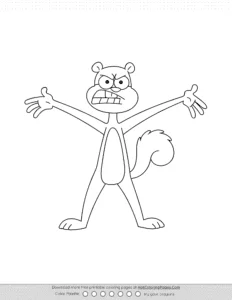 Sandy Cheeks Pdf Coloring Pages Coloring Page