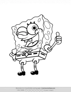 Spongebob Colouring Sheet Coloring Page