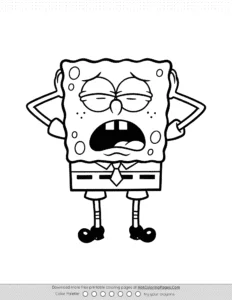 Spongebob Headache Coloring Page Coloring Page
