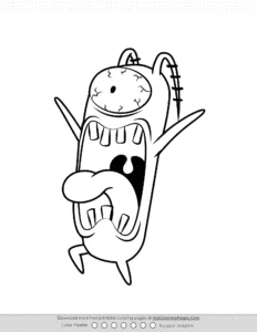 Spongebob Screaming Plankton Coloring Page Coloring Page
