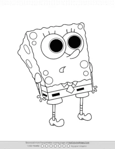 Spongebob Squarepants Colouring Sheet Coloring Page