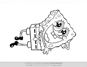 Spongebob Squarepants Lie Down Coloring Page
