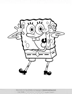 Spongebob Squarepants Pdf Coloring Page Coloring Page