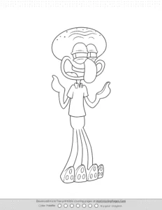 Spongebob Squidward Tentacles Coloring Pages Coloring Page