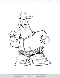 Patrick Dancing Coloring Page